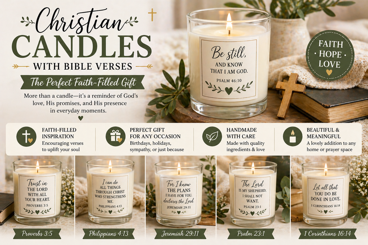 Christian Candles with Bible Verses (The Perfect Faith-Filled Gift)