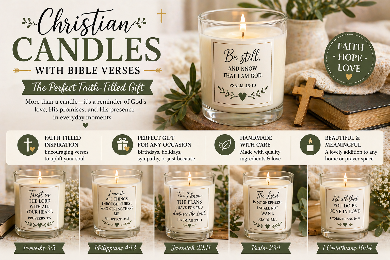 Christian Candles with Bible Verses (The Perfect Faith-Filled Gift)
