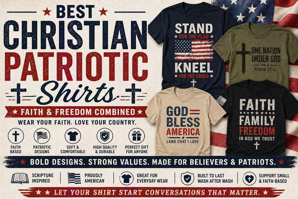 Best Christian Patriotic Shirts (Faith & Freedom Combined)