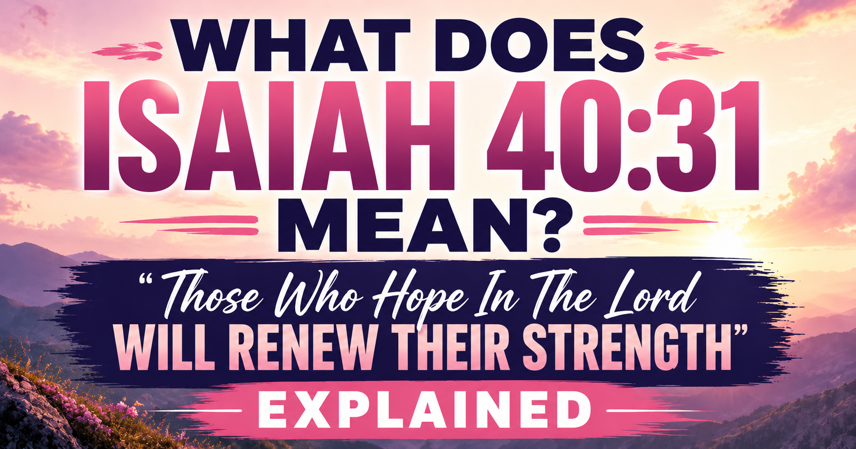 What Does Isaiah 40:31 Mean? 'Those Who Hope In The Lord Will Renew Their Strength' Explained