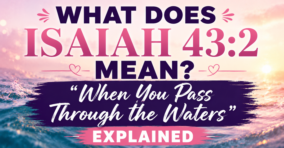 What Does Isaiah 43:2 Mean? 'When You Pass Through the Waters' Explained