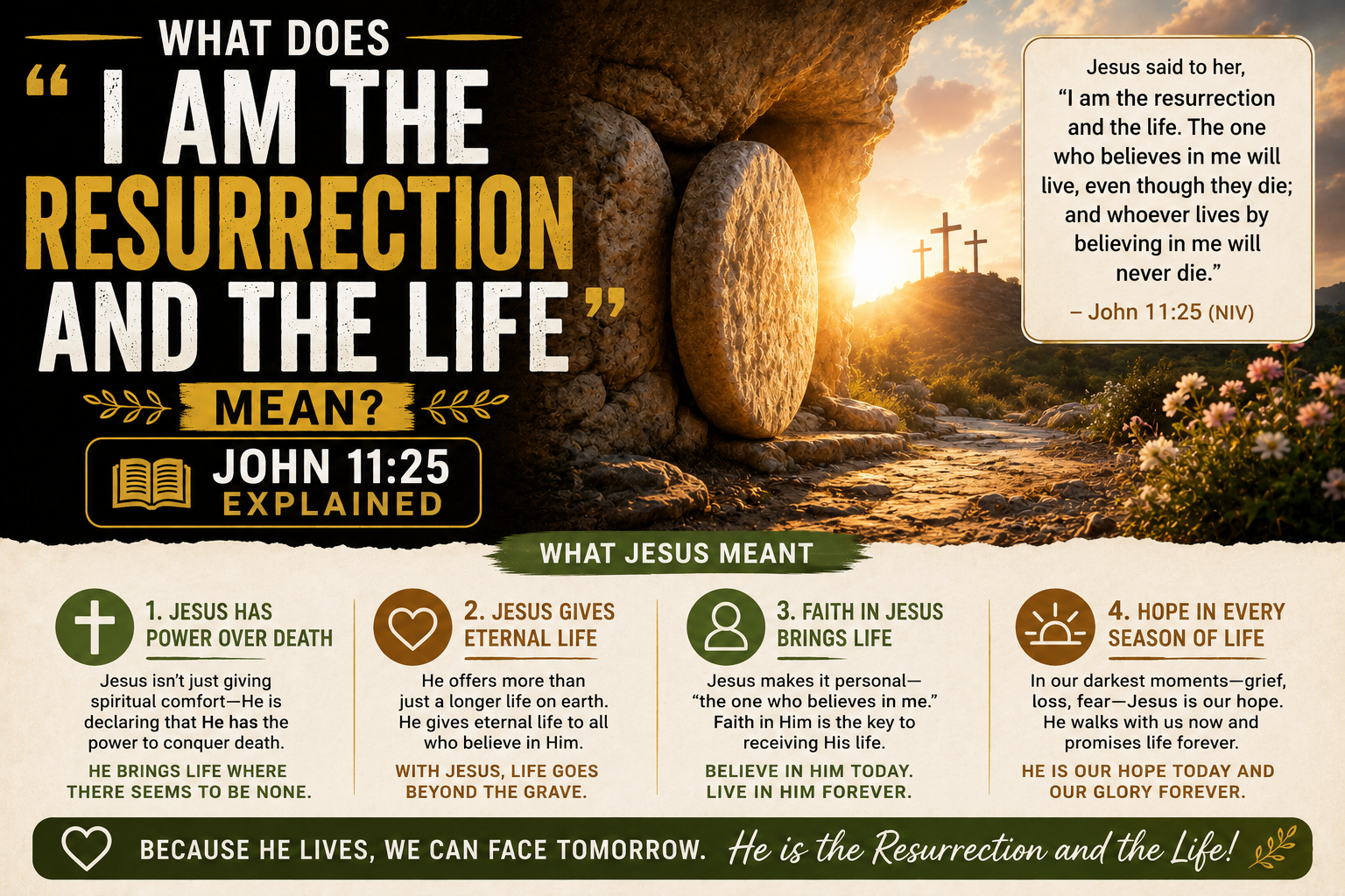 What Does 'I Am the Resurrection and the Life' Mean? John 11:25 Explained