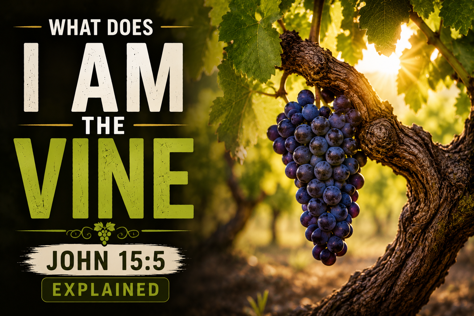 What Does 'I Am the Vine' Mean? John 15:5 Explained