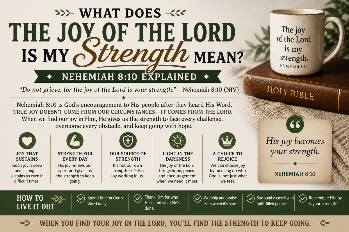 What Does 'The Joy of the Lord Is My Strength' Mean? Nehemiah 8:10 Explained
