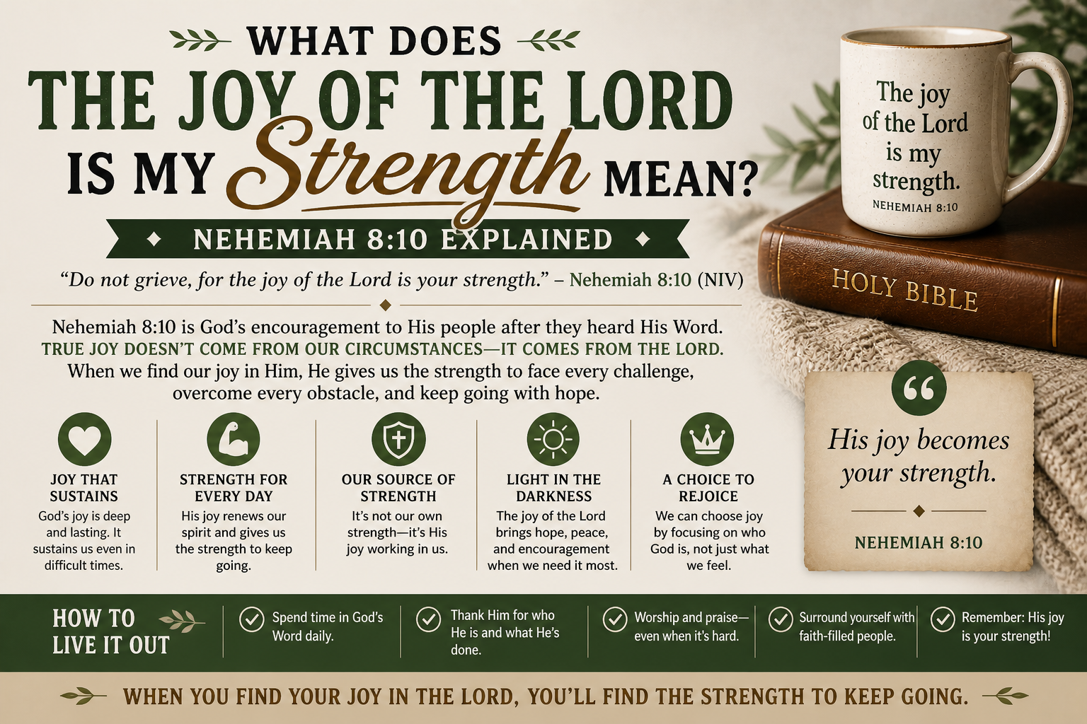 What Does 'The Joy of the Lord Is My Strength' Mean? Nehemiah 8:10 Explained