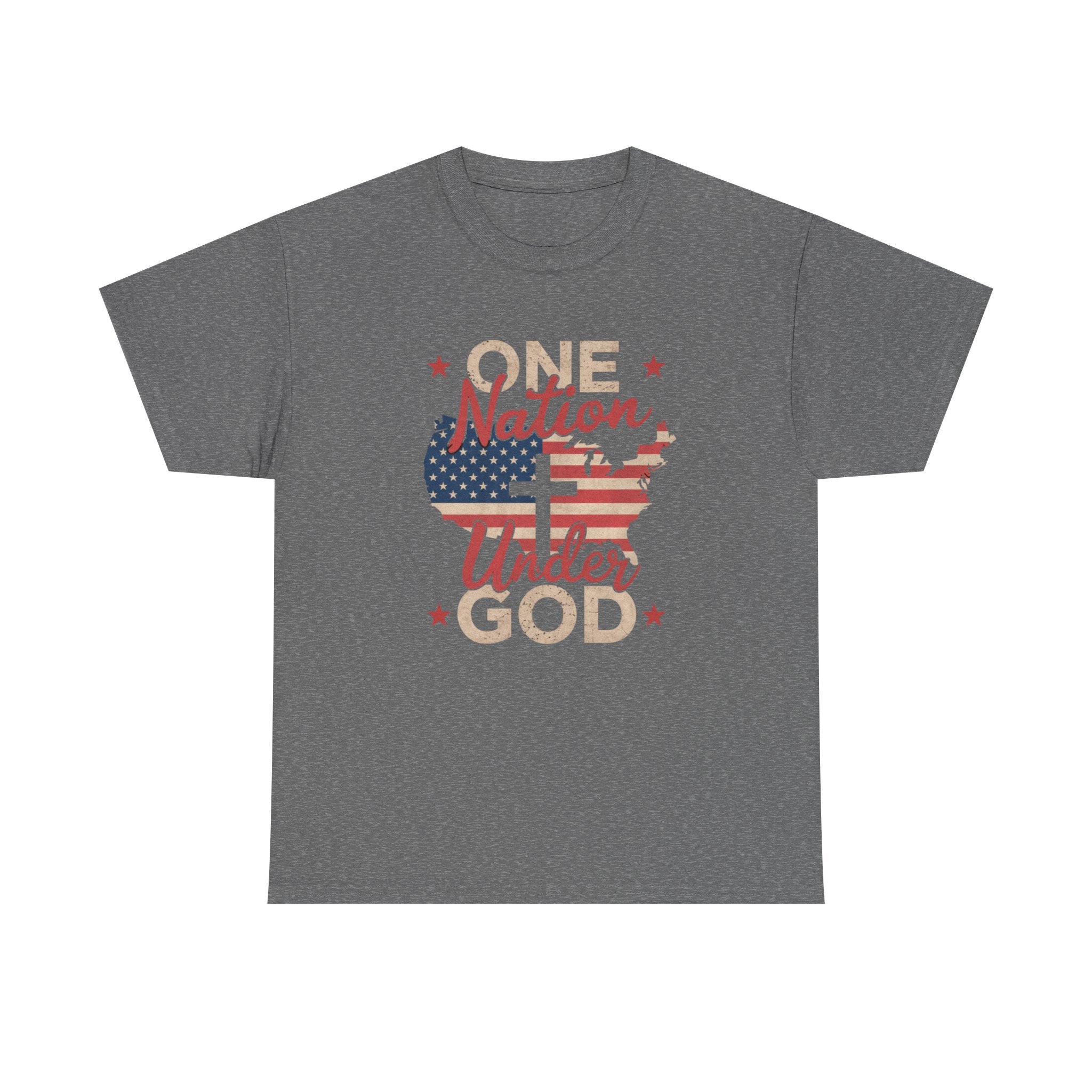USA faith shirt featuring One Nation Under God graphic