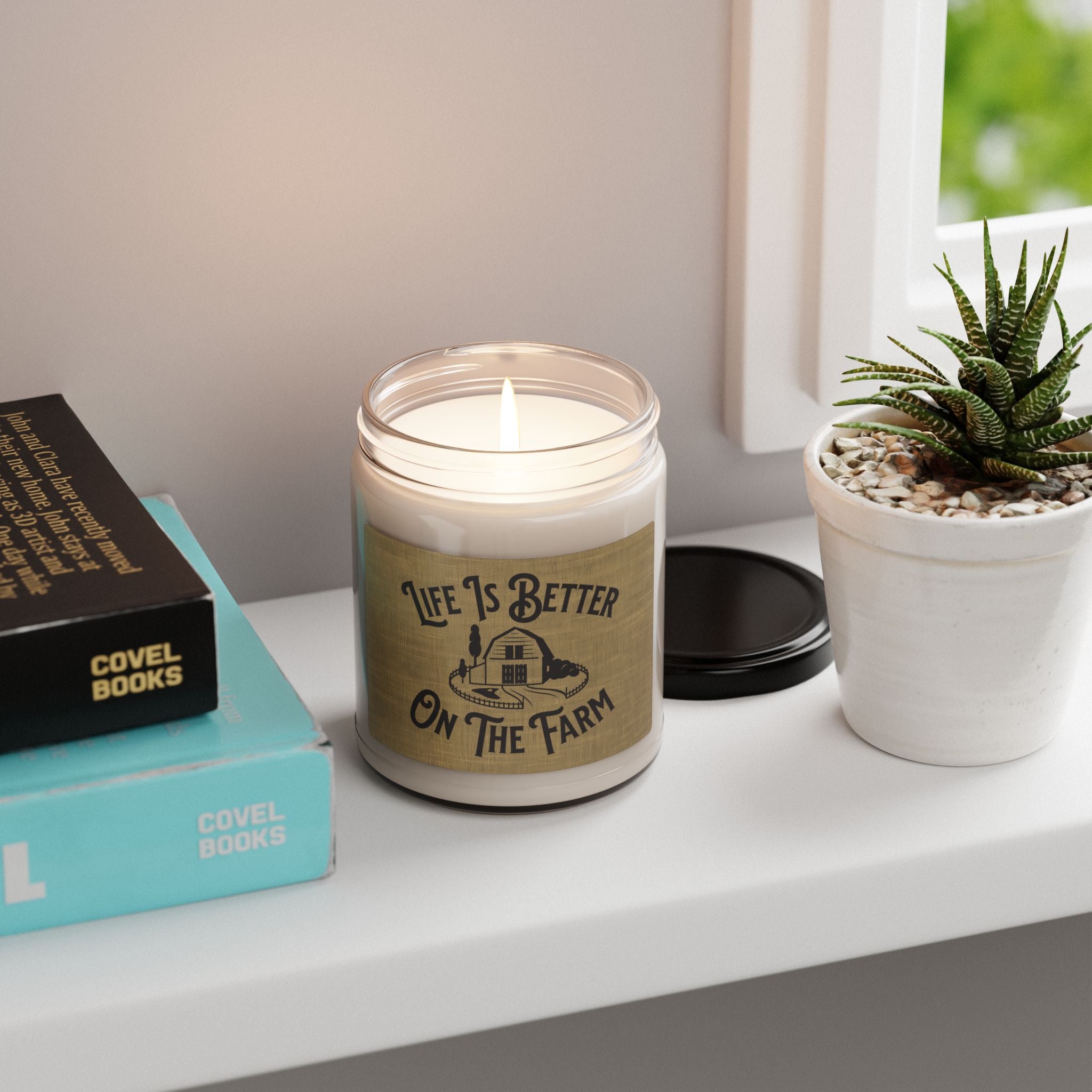 life is better on the farm candle