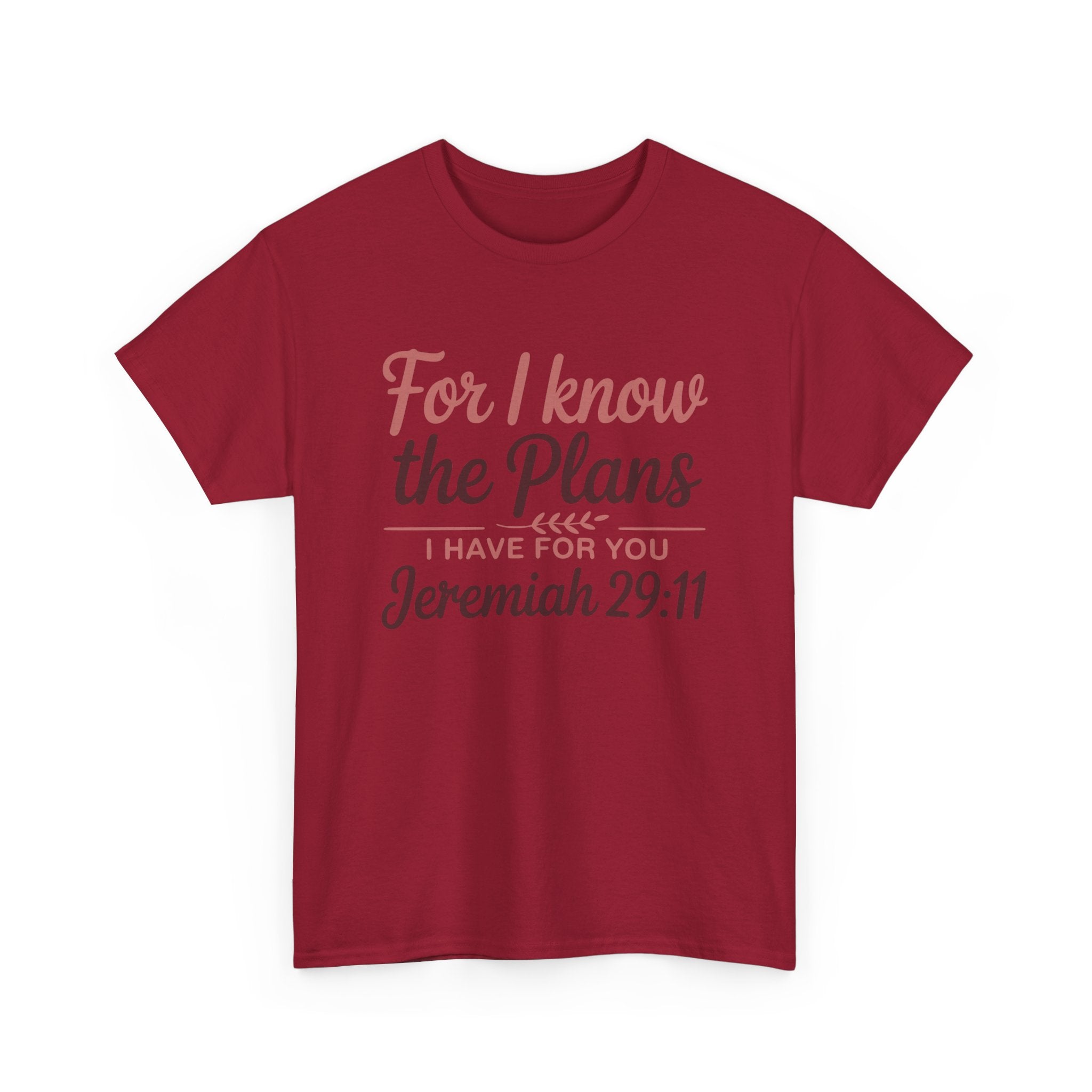 Jeremiah 29:11 Shirt — For I Know the Plans