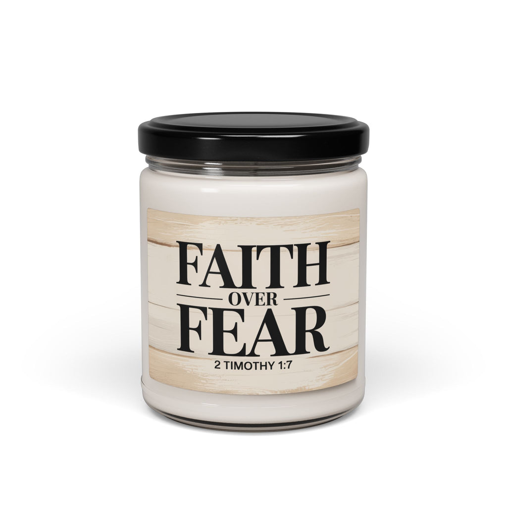 christian candle with black lid
