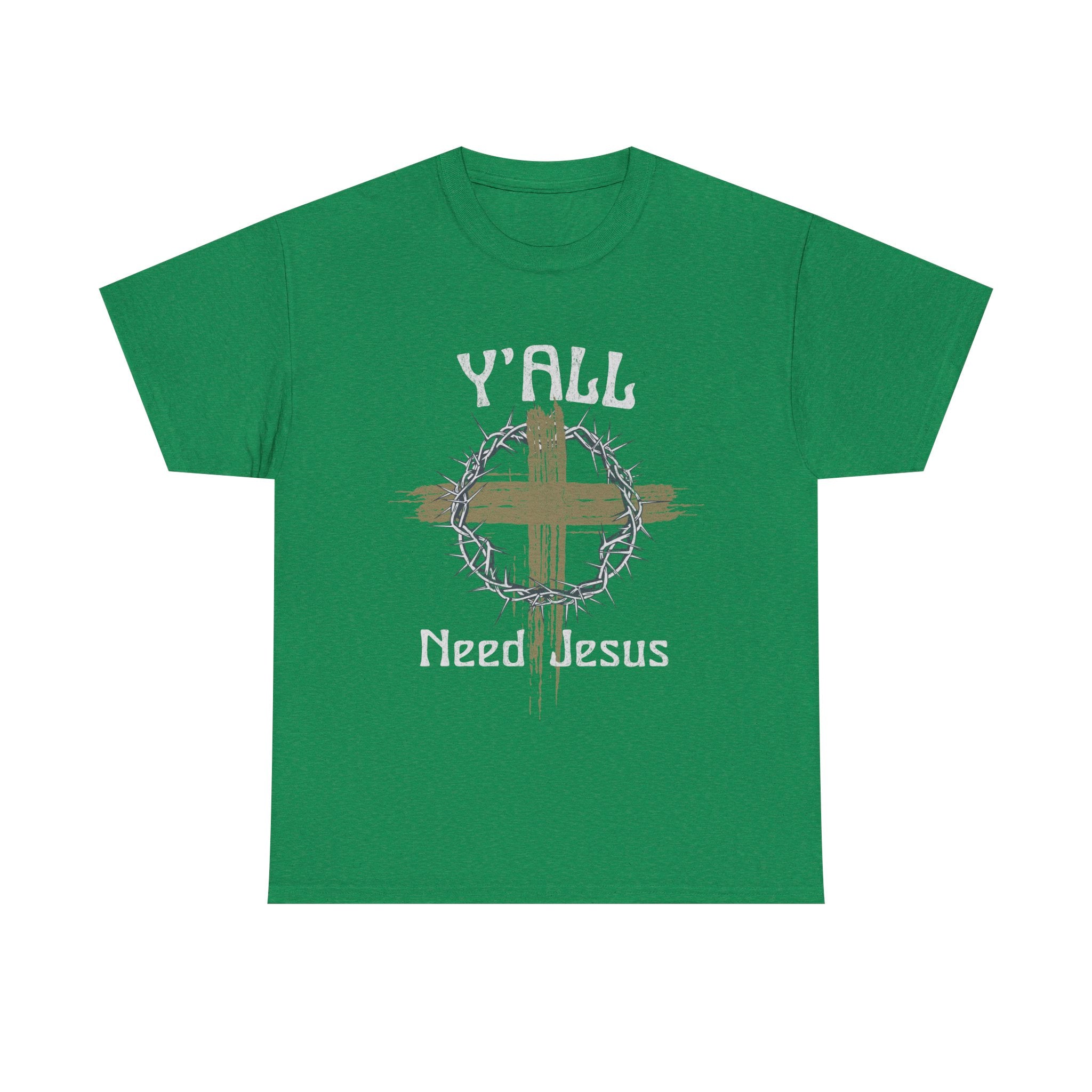unisex Christian humor shirt with cross artwork