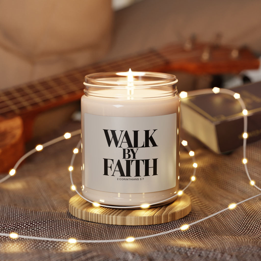 2 corinthians 5 7 scripture candle
