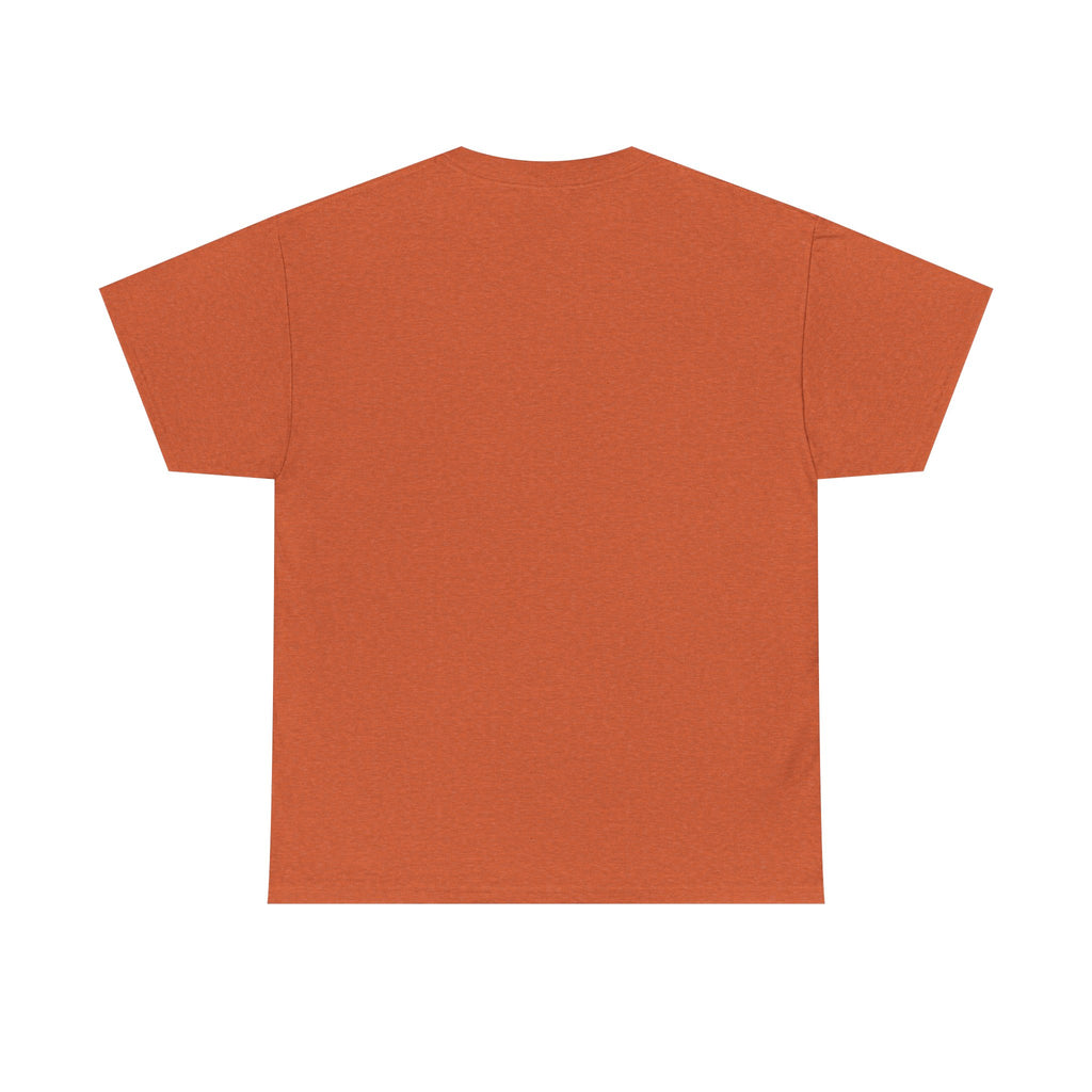 Plain orange t-shirt on a white background