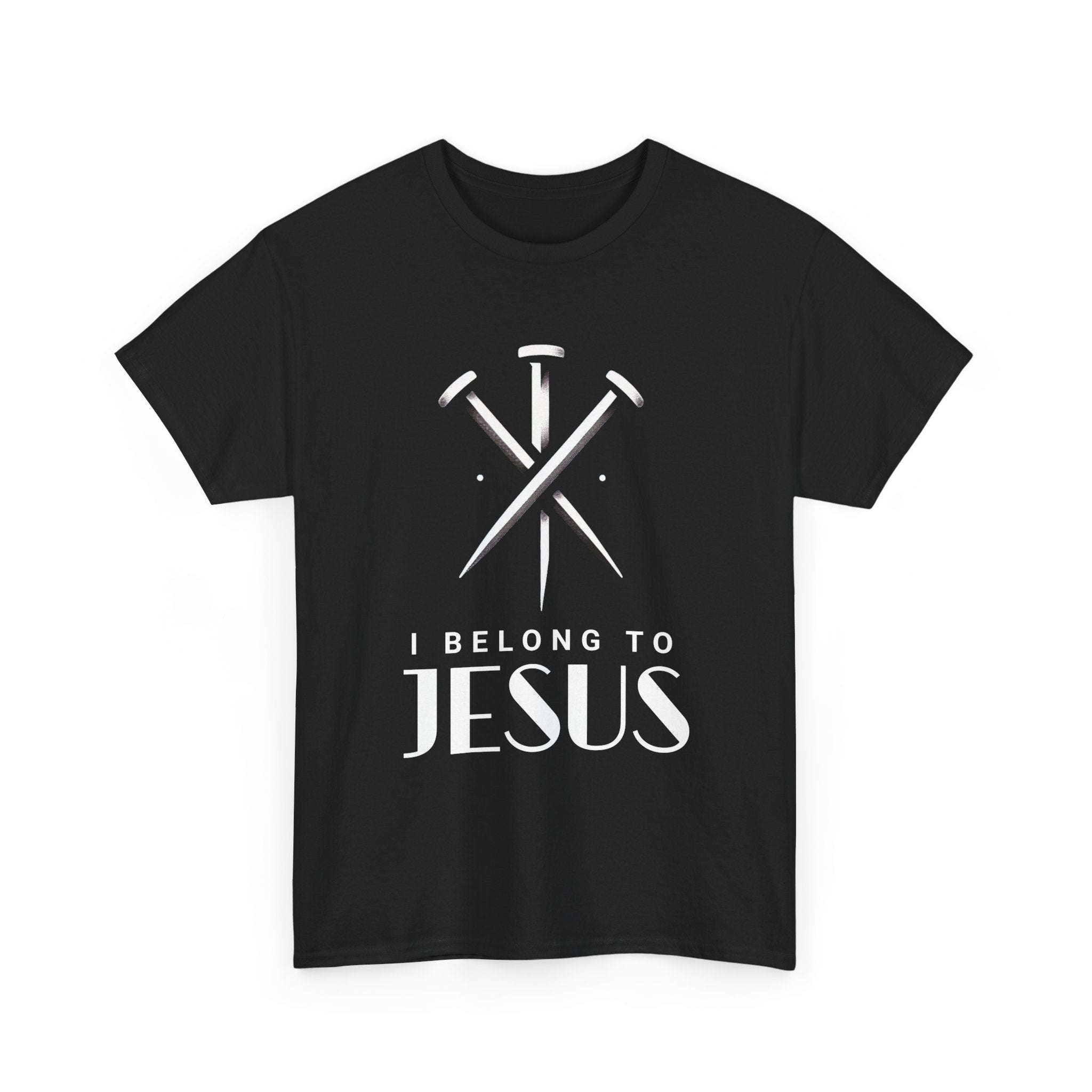 Christian t shirt declaring I Belong to Jesus in bold lettering
