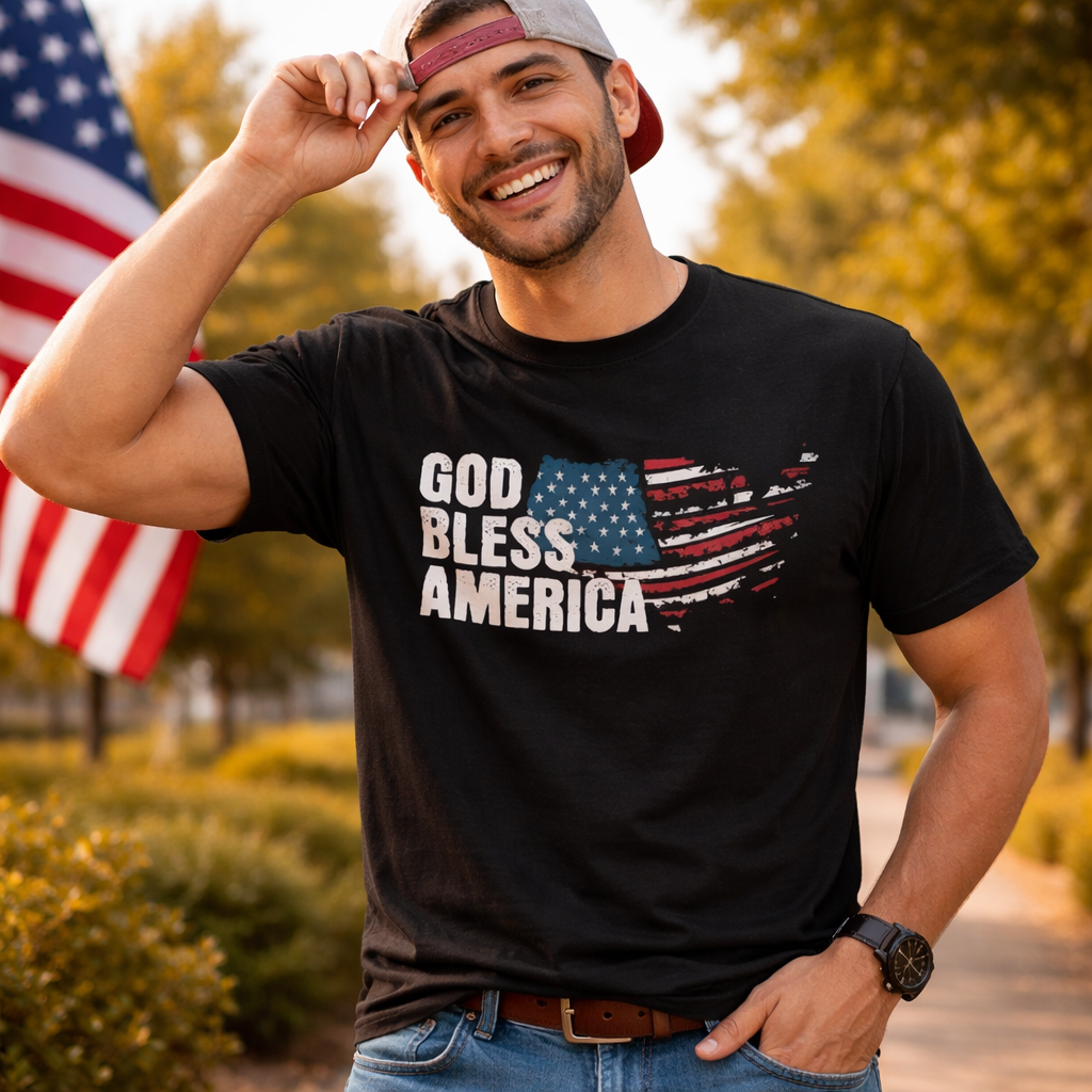 God bless America christian t shirt