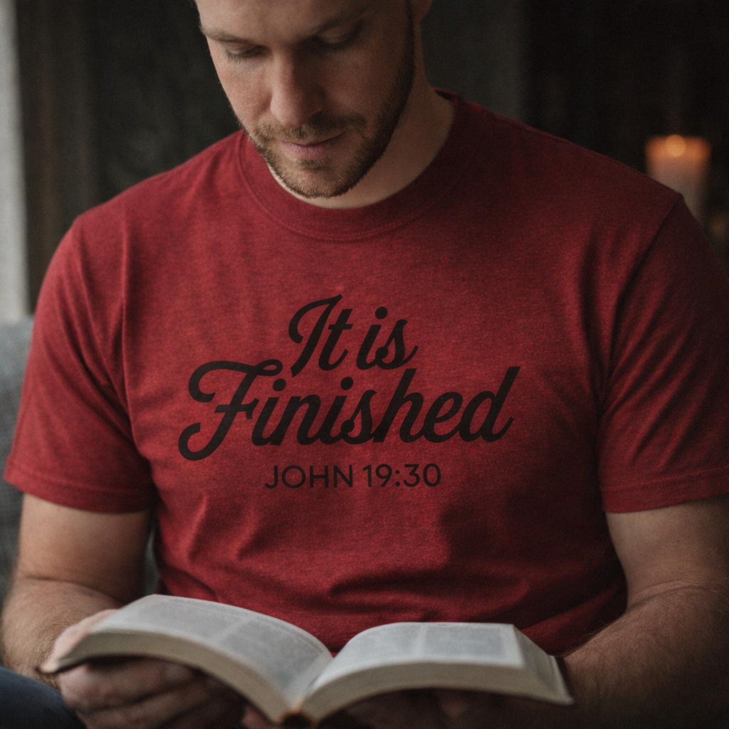It Is Finished Shirt – John 19:30 Christian Tee