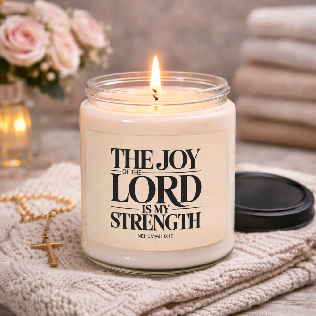The Joy of the Lord Is My Strength Candle – Nehemiah 8:10