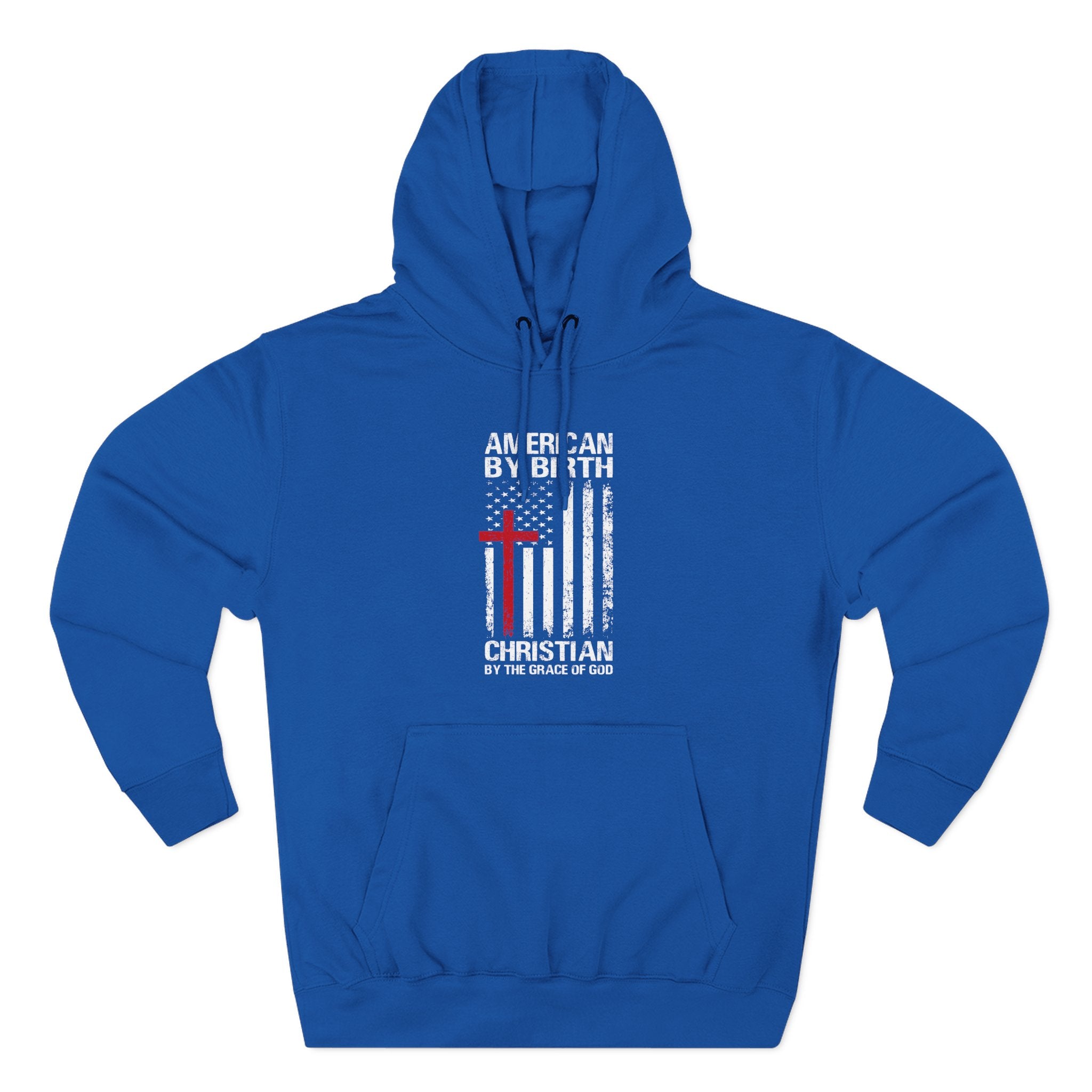 cozy fleece lined Christian hoodie with patriotic faith message
