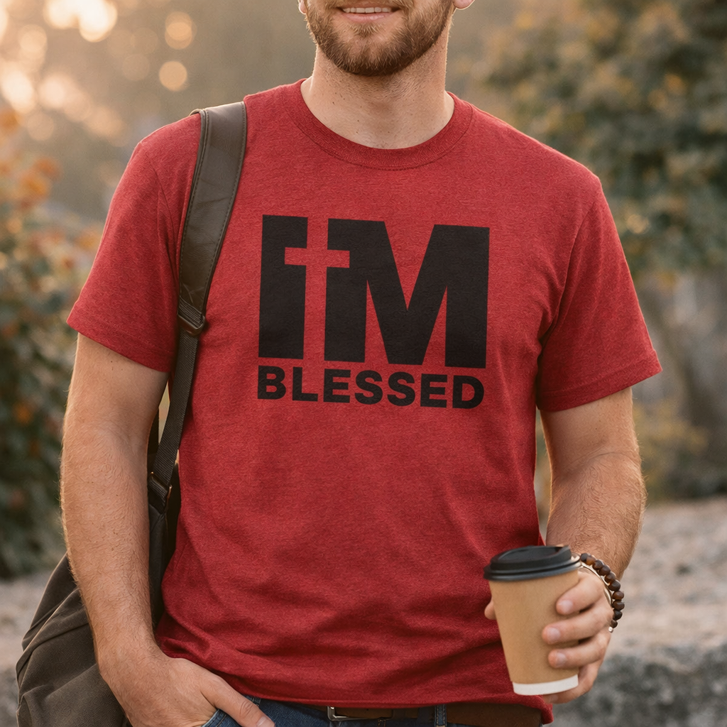 im blessed christian t-shirt red