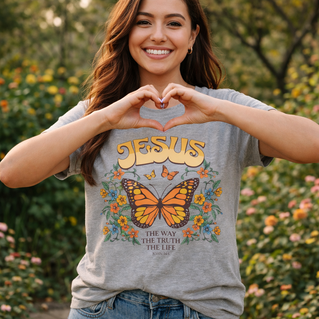 jesus the way the truth the life christian t shirt
